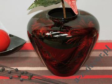 Ceramic vase with red decoration 31cm [AZ01433]