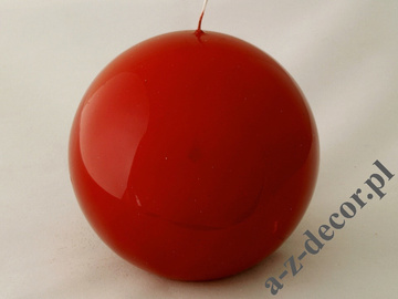 Red lacquered ball candle 12cm [AZ01768]