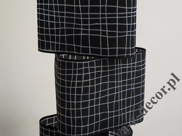 Lampa podłogowa z pięciu abażurów QUANTUM II czarna 33x130cm [AZ02224]