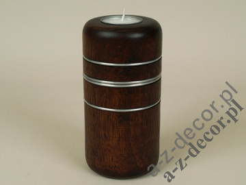 Tealight candle holder with metal 8x15cm [AZ00604]