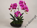 Sztuczna orchidea w doniczce 66cm [AZ01143]