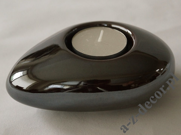 Irie brown ceramic T-light holder 12cm [AZ02031]