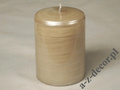 Grey brushed pillar candle 7x10cm [AZ02058]