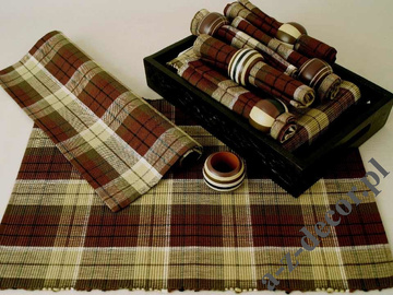 Cotton table set with tray 19 pcs [AZ00491]