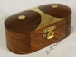 Wooden oval decorated box [AZ01572]
