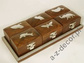Wooden tray + set of 6 boxes 21x10x4cm [AZ01583]