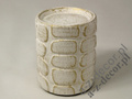 Cylindryczny przecierany świecznik ceramiczny 12cm [AZ01124]