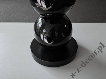 Lampa stołowa PERLA III CY czarna 68cm czarno-złoty abażur [AZ02765]