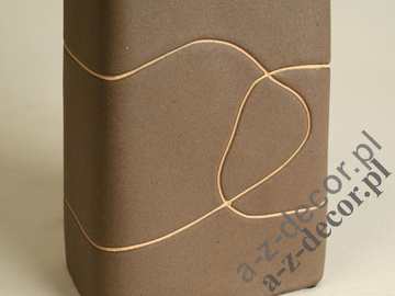 Brązowy wazon ceramiczny 37cm [AZ00561]
