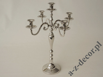 Pięcioramienny świecznik metalowy 50cm [AZ01958]