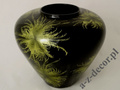 Zielono czarny wazon ceramiczny 31cm [AZ01431]