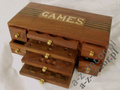 Wooden multi game box 27x13x10cm [AZ01558]