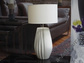Biała lampa stołowa EVITA 60cm [AZ02524]