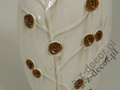 CLAUDIO earthenware vase 27cm decorated with brown flowers [AZ01051]