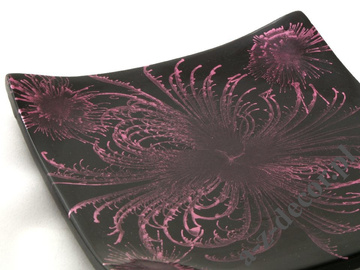 Patera ceramiczna czarno fioletowa 14x2cm [AZ01426]