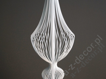 Lampa wisząca EMPEROR biała 20x92cm [AZ01593]