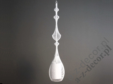 EMPEROR white pendant lamp 20x92cm [AZ01593]