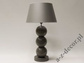 Lampa stołowa PERLA III TB szara 39x71cm [AZ02436]