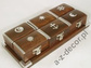 Wooden tray w/6 boxes 21x10x4cm [AZ01585]