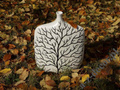 INGRID flat white ceramic vase 43cm [AZ00755]