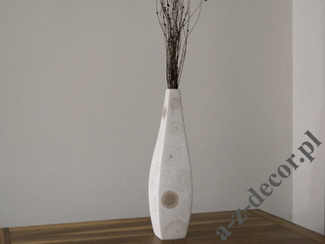 White ceramic vase 47cm [AZ00807]