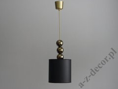 PERLA black and gold pendant lamp 25cm with ceramic balls [AZ02726]