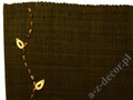 Brown raffia placemat with leaves 33x48cm [AZ01085]
