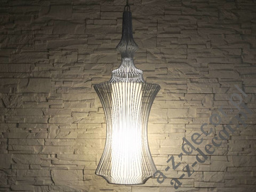 Duża lampa wisząca TIBET LG szara 32,5x95cm [AZ02464]
