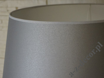 Lampa podłogowa PERLA IX TB szara 55x170cm srebrny abażur [AZ02470]