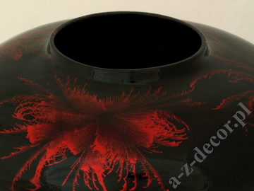 Ceramic vase with red decoration 31cm [AZ01433]