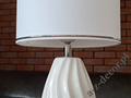 White COCOON table lamp 67cm with silver rings [AZ02754]