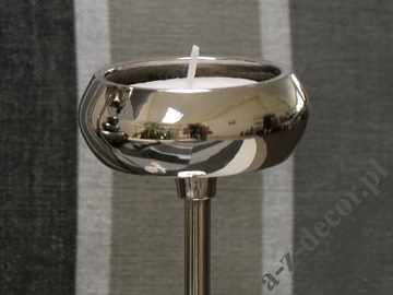 Świecznik metalowy 20cm na cienkiej nóżce na T-light [AZ00863]