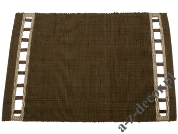 Podkładka pod talerz z rafii z prostokątami 33x48cm [AZ01520]