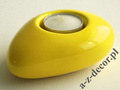 Żółty świecznik ceramiczny 12cm [AZ02040]