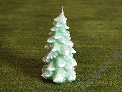 Branded turquoise X'mas tree candle 15cm [AZ02151]