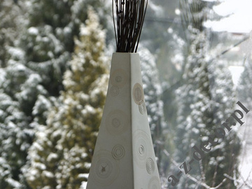 White ceramic vase 47cm [AZ00807]