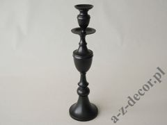 Black metal candle holder 53cm [AZ01956]