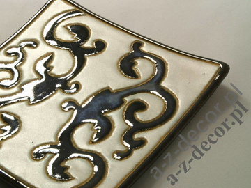 Patera ceramiczna z dekorem 14x14x2cm [AZ01118]