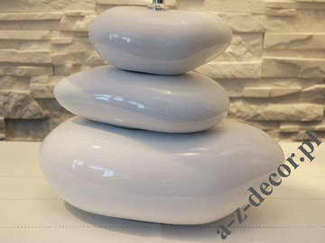 White KEIKO ceramic table lamp 55cm [AZ01892]