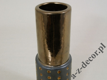 DOTS earthenware vase 24cm [AZ01054]