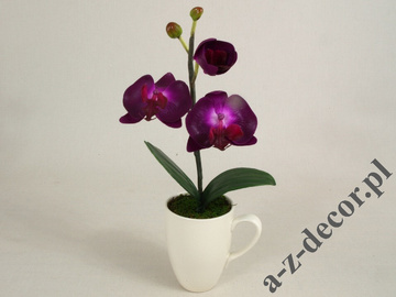 Artificial phalaenopsis in cup 36cm [AZ01139]