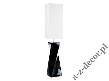 Czarno biała markowa lampa podłogowa BIG TWISS 129cm [008160)